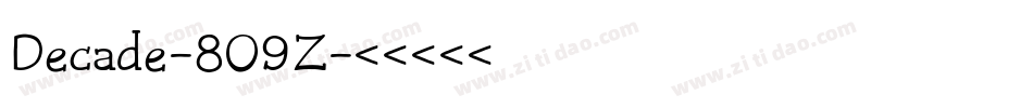 Decade-8O9Z字体转换