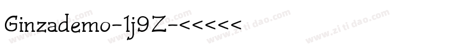 Ginzademo-1j9Z字体转换