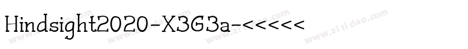 Hindsight2020-X3G3a字体转换