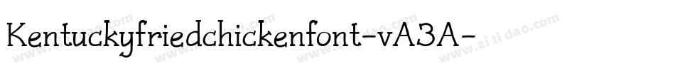 Kentuckyfriedchickenfont-vA3A字体转换