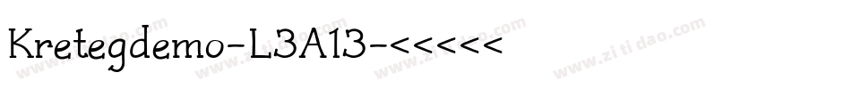 Kretegdemo-L3A13字体转换