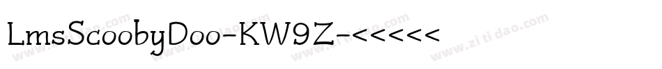 LmsScoobyDoo-KW9Z字体转换