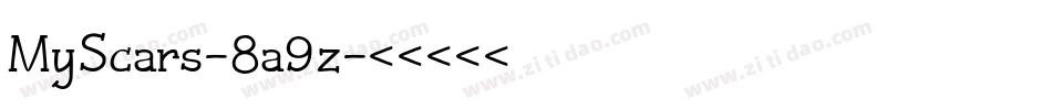 MyScars-8a9z字体转换