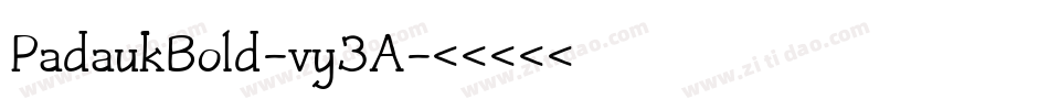 PadaukBold-vy3A字体转换
