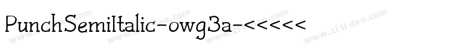 PunchSemiItalic-owg3a字体转换