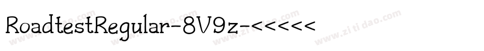 RoadtestRegular-8V9z字体转换