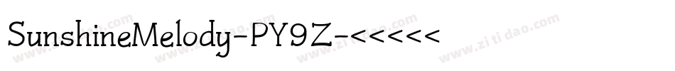 SunshineMelody-PY9Z字体转换