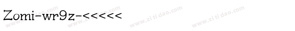 Zomi-wr9z字体转换