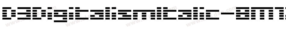 D3DigitalismItalic-8M1Z字体转换