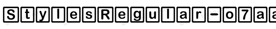StylesRegular-o7aa字体转换