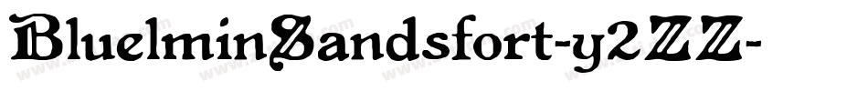 BluelminSandsfort-y2ZZ字体转换