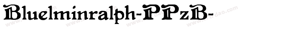 Bluelminralph-PPzB字体转换