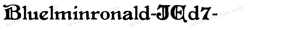 Bluelminronald-JEd7字体转换
