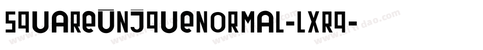 SquareUniqueNormal-lxRq字体转换