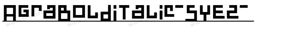 AgraBoldItalic-5YEz字体转换