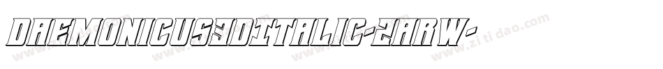 Daemonicus3DItalic-2arw字体转换