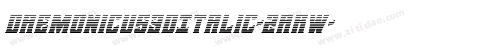 Daemonicus3DItalic-2arw字体转换
