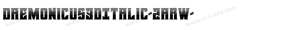 Daemonicus3DItalic-2arw字体转换