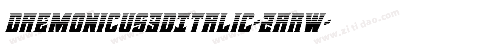 Daemonicus3DItalic-2arw字体转换