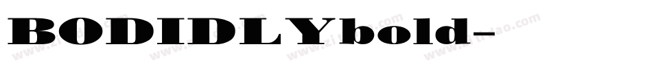 BODIDLYbold字体转换