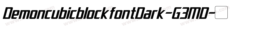 DemoncubicblockfontDark-G3MD字体转换