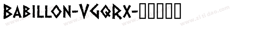 Babillon-VGqRx字体转换
