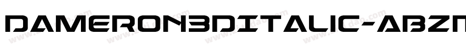 Dameron3DItalic-ABzM字体转换
