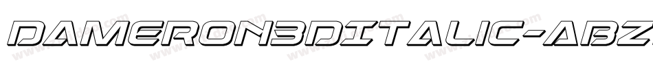 Dameron3DItalic-ABzM字体转换
