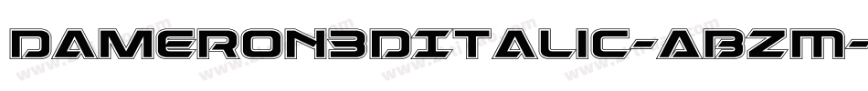 Dameron3DItalic-ABzM字体转换
