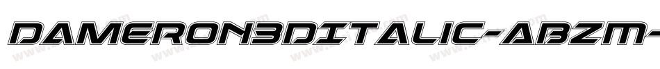 Dameron3DItalic-ABzM字体转换