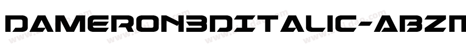 Dameron3DItalic-ABzM字体转换