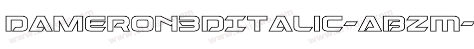 Dameron3DItalic-ABzM字体转换