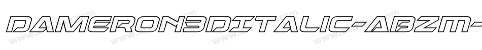 Dameron3DItalic-ABzM字体转换