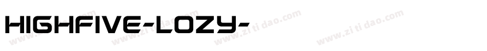 Highfive-LOZy字体转换