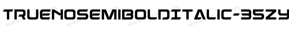 TruenoSemiboldItalic-35Zy字体转换