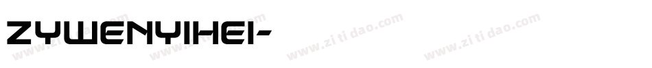 ZYWenYiHei字体转换