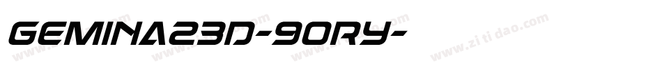 Gemina23D-9ORy字体转换