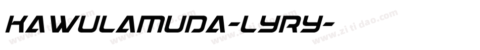 KawulaMuda-lyRy字体转换