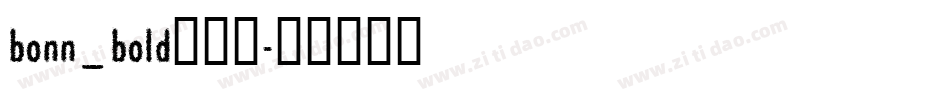 bonn_bold生成器字体转换