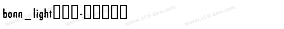 bonn_light生成器字体转换