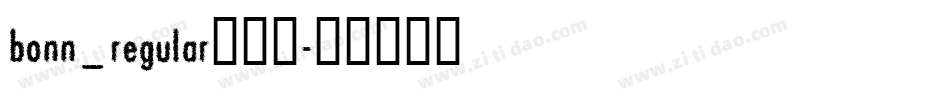 bonn_regular生成器字体转换