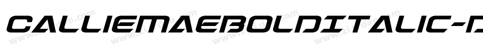 CallieMaeBoldItalic-D8GD字体转换
