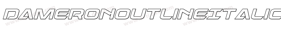 DameronOutlineItalic-Kmny字体转换