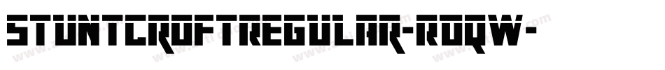 StuntcroftRegular-RDqW字体转换