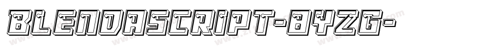Blendascript-8yZg字体转换