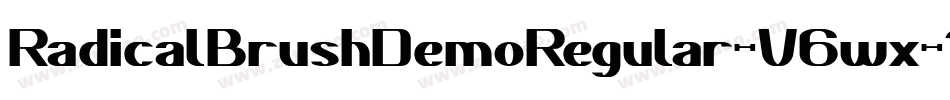 RadicalBrushDemoRegular-V6wx字体转换