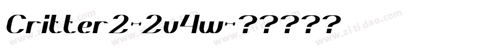 Critter2-2v4w字体转换