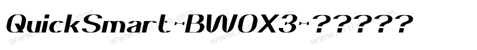 QuickSmart-BW0X3字体转换