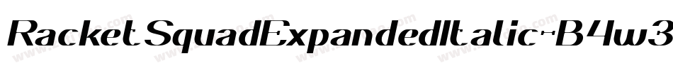 RacketSquadExpandedItalic-B4w3字体转换