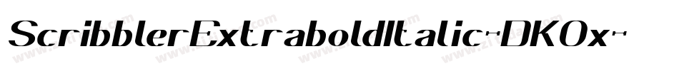 ScribblerExtraboldItalic-DK0x字体转换
